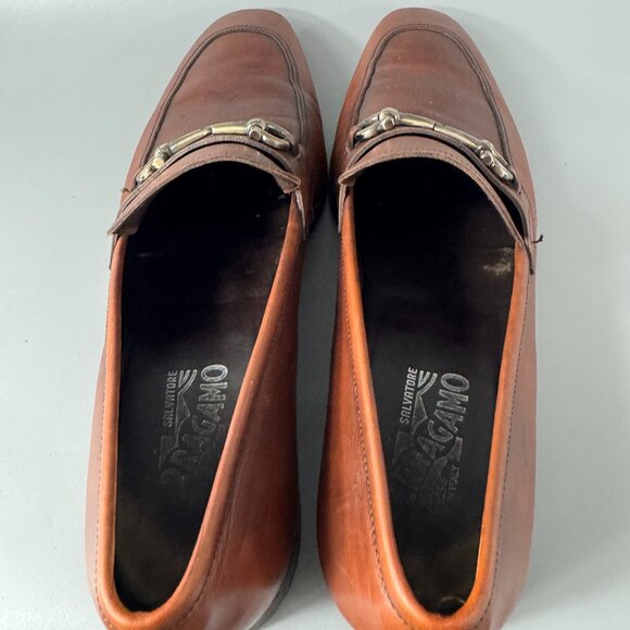 Salvatore Ferragamo Brown Leather Loafers main image 4